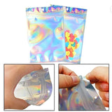 Holographic Resealable Plastic Bags, 50Pcs