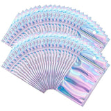 Holographic Resealable Plastic Bags, 50Pcs