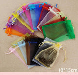 50pcs 10x15cm Organza Bag Jewelry Wedding Candy Bags