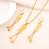 Dubai Necklace Earring Women Party Gift Jewelry Sets Charms Girls Kid Jewelry