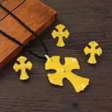Ethiopian Jewelry Set for Women: Pendant Necklaces Earrings Ring