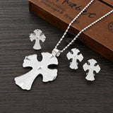 African Silver Cross Jewelry Set Eritrea Pendant Earrings Rings
