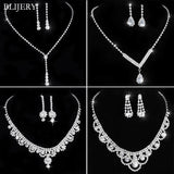 Bridesmaid Bridal Jewelry Sets Rhinestone Crystal NECKLACE+EARRINGS SET