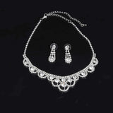 Bridesmaid Bridal Jewelry Sets Rhinestone Crystal NECKLACE+EARRINGS SET