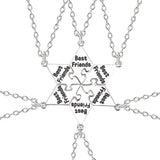 4-8 BFF Forever Puzzle Piece Pendant Necklaces