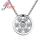 925 Silver CZ Stud Earrings & Pendant Set for Women