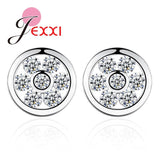 925 Silver CZ Stud Earrings & Pendant Set for Women