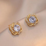 Valentine Heart Jewelry Set Stainless Steel Zircon Wedding Gift
