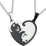 Cat Friendship Necklace for 2 - Best Friends Gift