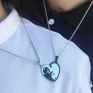 Cat Friendship Necklace for 2 - Best Friends Gift