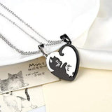 Cat Friendship Necklace for 2 - Best Friends Gift