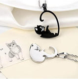 Cat Friendship Necklace for 2 - Best Friends Gift