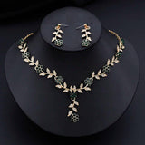 Flower Jewelry Set Bridal Wedding Choker Necklace Set