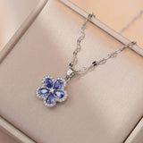 Cherry Flower Pendant and Stud Earrings Set for Women
