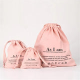 Cotton Casual Tote Reusable Drawstring Bag Party Sack