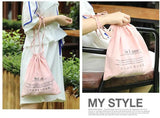 Cotton Casual Tote Reusable Drawstring Bag Party Sack