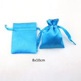 10pcs/lot 8x10cm Silk Satin Drawstring Pouches Necklace Jewelry Packaging