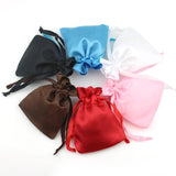 10pcs/lot 8x10cm Silk Satin Drawstring Pouches Necklace Jewelry Packaging