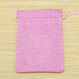 10pcs Pink Jute Bags Drawstring Gift Bag Wedding Favors Candy Jewelry Packaging