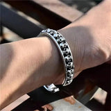 Fashionable Gothic Skull Punk Bracelet Vintage Alloy Open Bracelet Jewelry