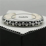Fashionable Gothic Skull Punk Bracelet Vintage Alloy Open Bracelet Jewelry