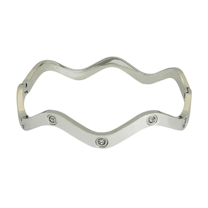 Stylish Stainless Steel Women's Bracelet with Zircon