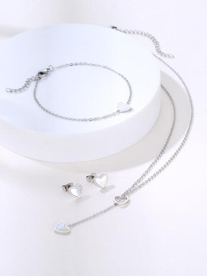 Butterfly Stainless Steel Jewelry Set - Women's 3-Piece Set
