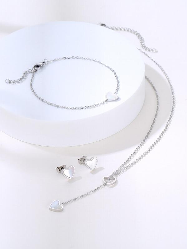 Butterfly Stainless Steel Jewelry Set - Women's 3-Piece Set