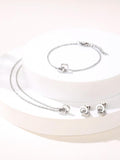 Butterfly Stainless Steel Jewelry Set - Women's 3-Piece Set