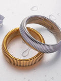 Snake Twist Elastic Bracelet 18k Plated Stainless Steel Punk Jewelry