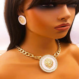 Royal Lion Head Jewelry Set for Everyday Wear