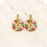 Enamel Retro Colored Drop Glaze Earrings