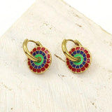 Enamel Retro Colored Drop Glaze Earrings