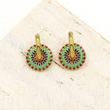Enamel Retro Colored Drop Glaze Earrings