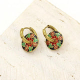 Enamel Retro Colored Drop Glaze Earrings