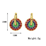 Enamel Retro Colored Drop Glaze Earrings