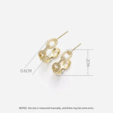 Micro Zircon Setting C Stud Earrings For Women Vintage Young Girl N776