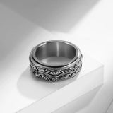 Vintage Devil's Eyes Rotatable Ring Men's Titanium Steel Hand Jewelry