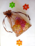 Brown Organza Bag 17*23cm 30pcs Drawstring Jewelry Tea Gift Candy Pouch