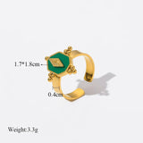 316L Stainless Steel Vintage Open Ring For Women Girl