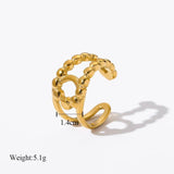 316L Stainless Steel Vintage Open Ring For Women Girl