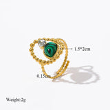 316L Stainless Steel Vintage Open Ring For Women Girl
