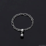 Heart Chain Ring Tassel Dangle Statement Open Adjustable