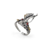 Vintage Rabbit Ring For Men Jewelry Set Crystal Eye Animal Pattern Male Ring