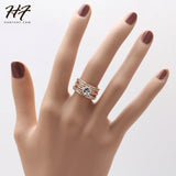 Classic 3 Round Engagement Ring Set with Austria Crystals HotSale R059