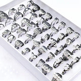 Striped Stainless Steel Rings for Women and Men Mix Finger Ring