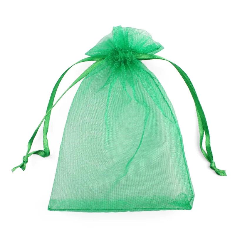 50pcs 17 Colors Organza Bags 9*12cm Jewelry Packaging Bag Wedding Pouches