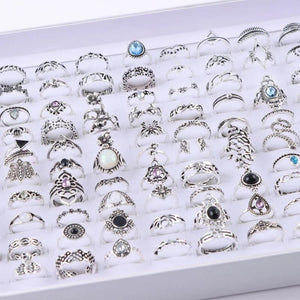20Pcs/Lot Punk Snake Animal Hollow Star Moon Kuncle Rings Mix Style Jewelry