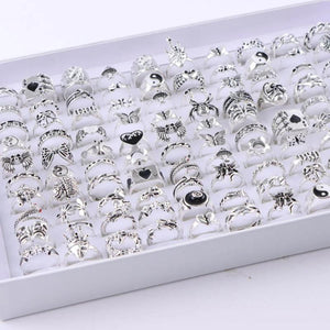 20Pcs/Lot Punk Snake Animal Hollow Star Moon Kuncle Rings Mix Style Jewelry