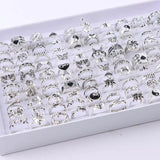 20Pcs/Lot Punk Snake Animal Hollow Star Moon Kuncle Rings Mix Style Jewelry